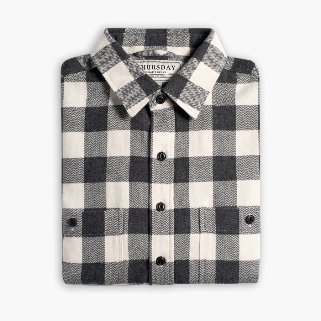 Buffalo Check Shirt | Black & Cream - Image 3