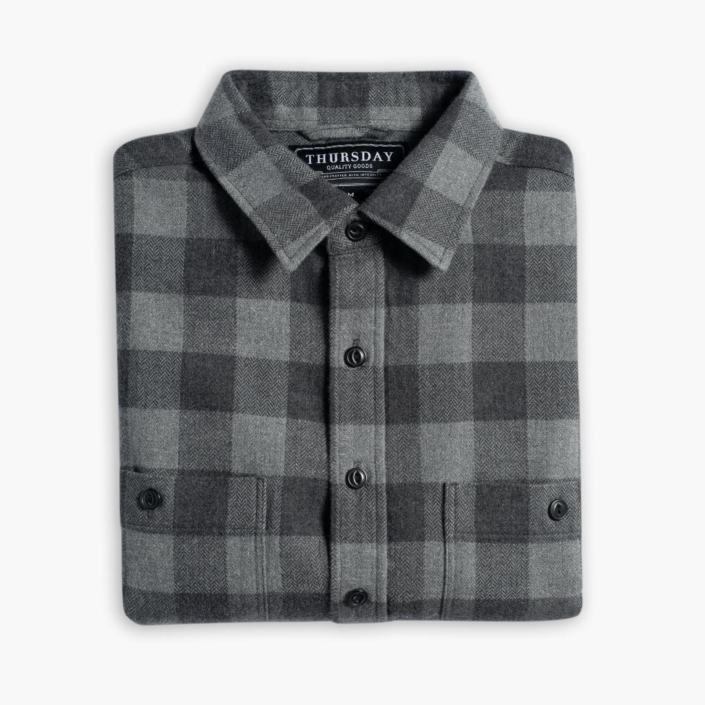 Buffalo Check Shirt | Black & Grey - Image 3