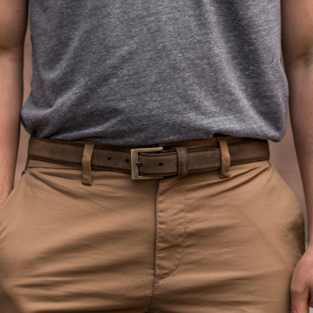 Men's Classic Leather Belt | Mocha - Image 4