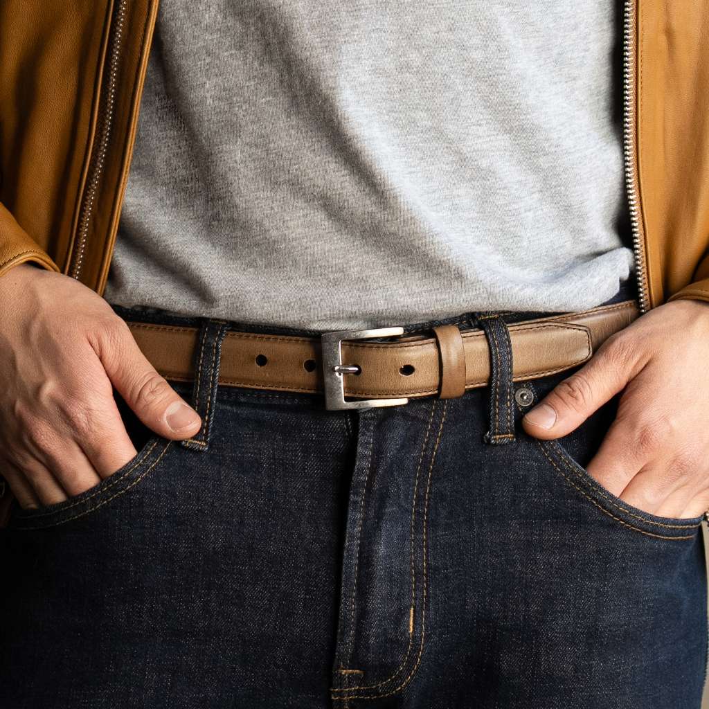 Men's Classic Leather Belt | Natural Chromexcel - Image 4