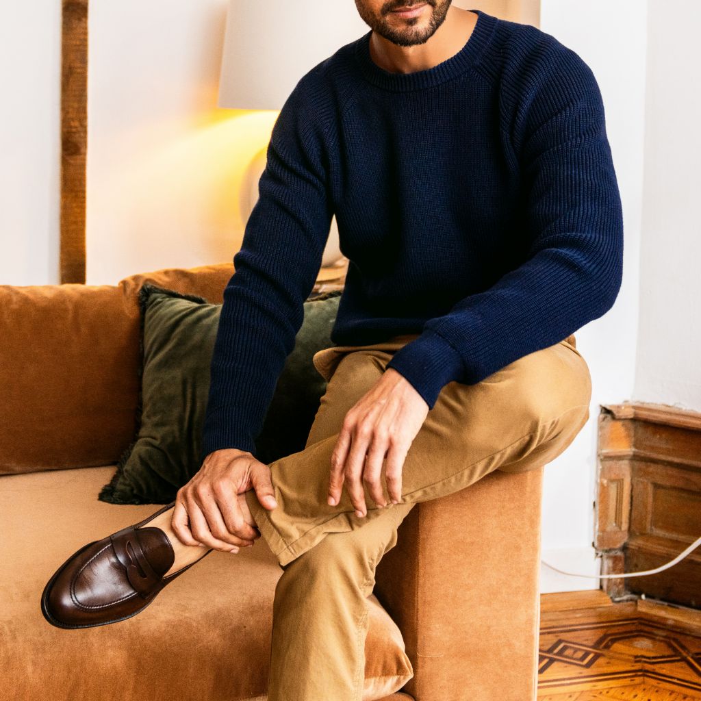 Ribbed Crewneck | Navy - Image 7