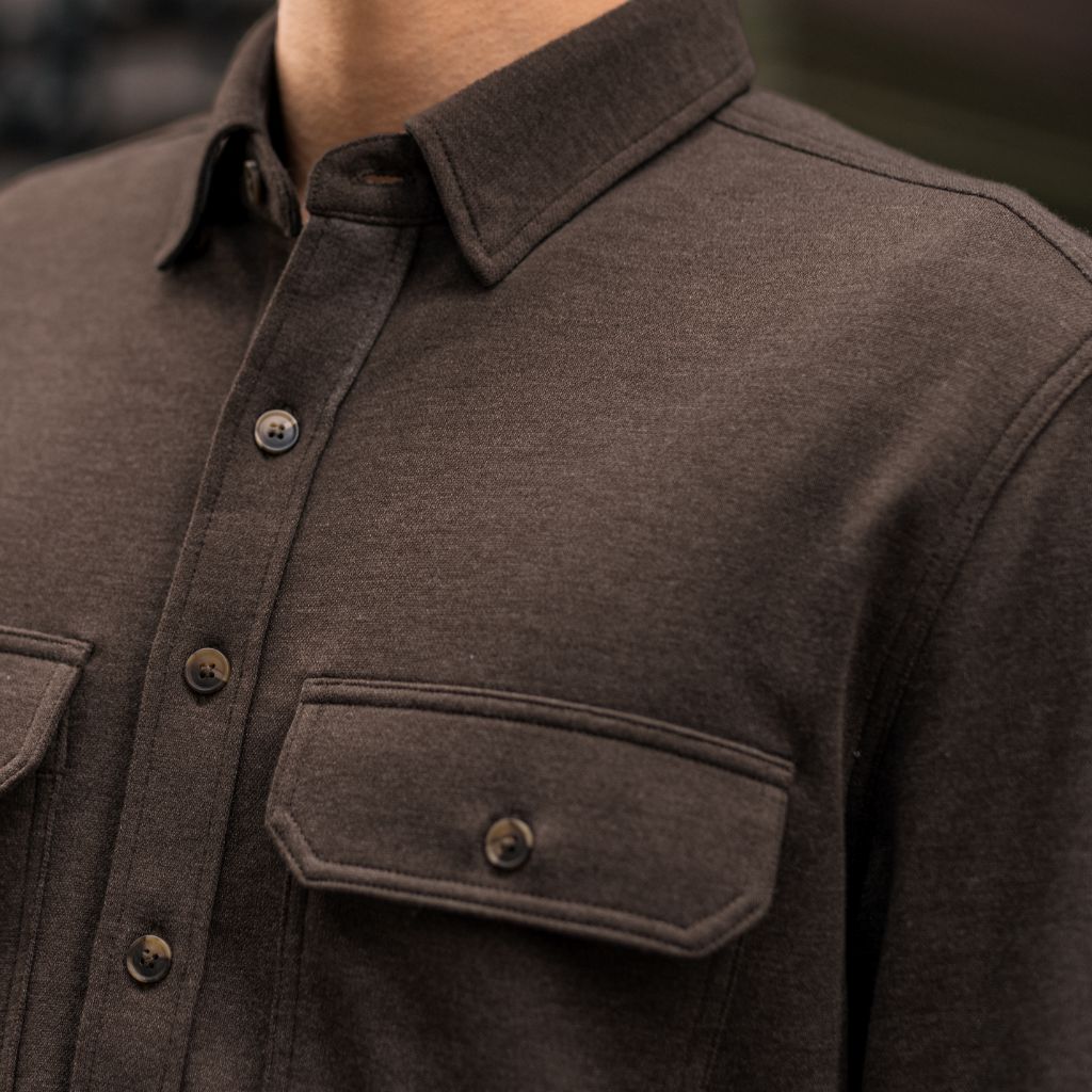 Everyday Button-Down Shirt | Brown (Two Pocket) - Image 7
