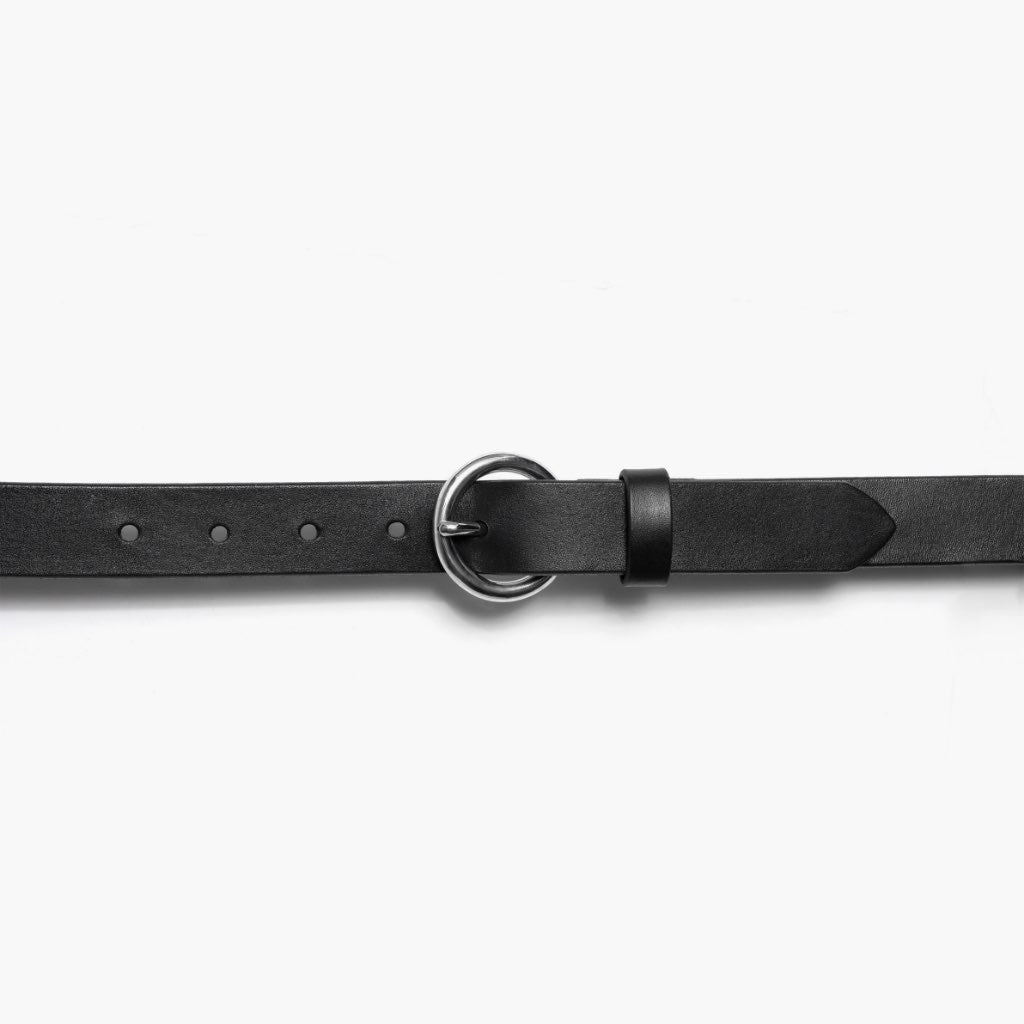 Women's Circle Leather Belt | Black - Image 2