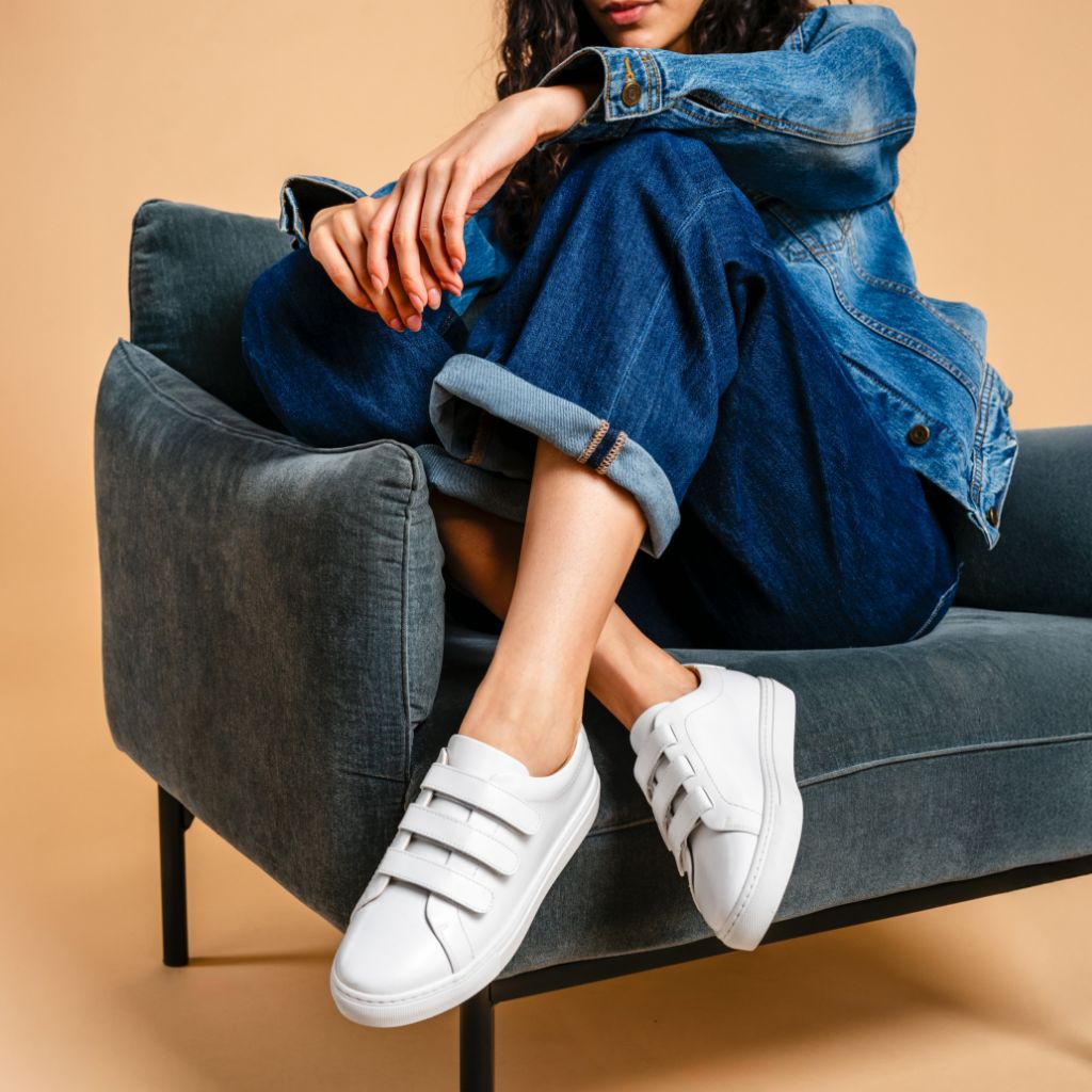 Women's Triple Strap Low Top | White - Image 8