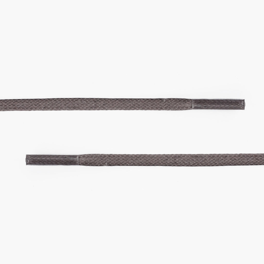 Flat Waxed Cotton Laces | Grey - Image 2